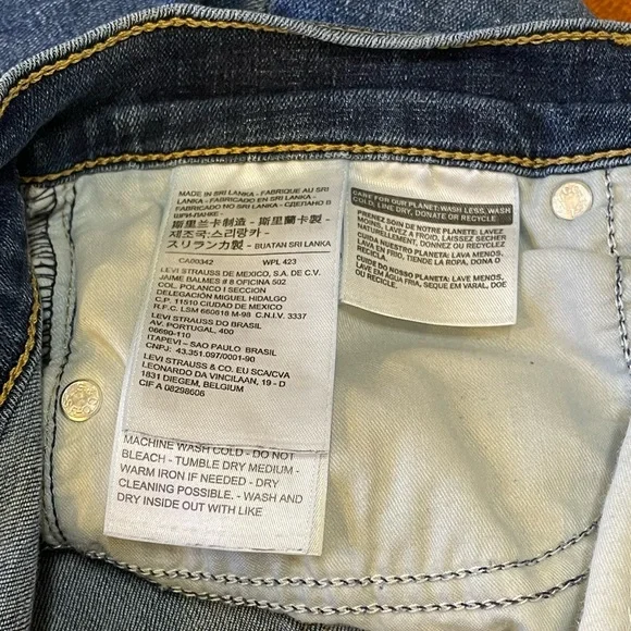 Levi's 311 Shaping Skinny Denim Jean Pants Size 28 - Picture 12 of 14